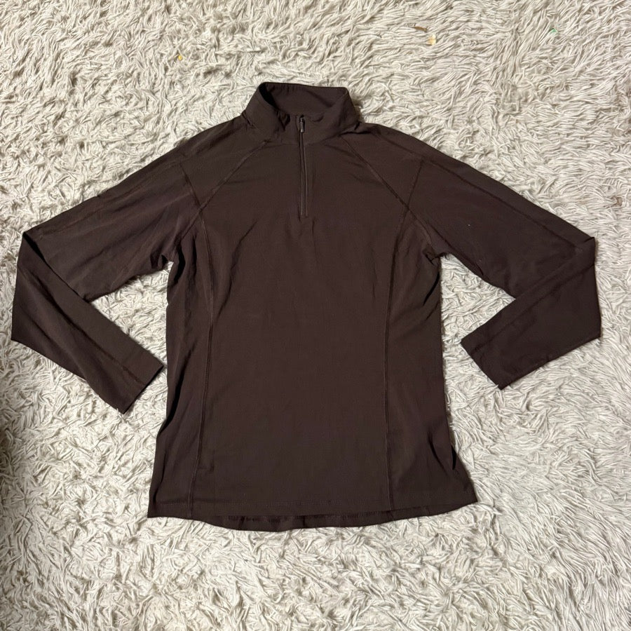 GOODE RIDER Women’s Medium Brown Riding Sport Long Sleeve Horseback Riding Shirt