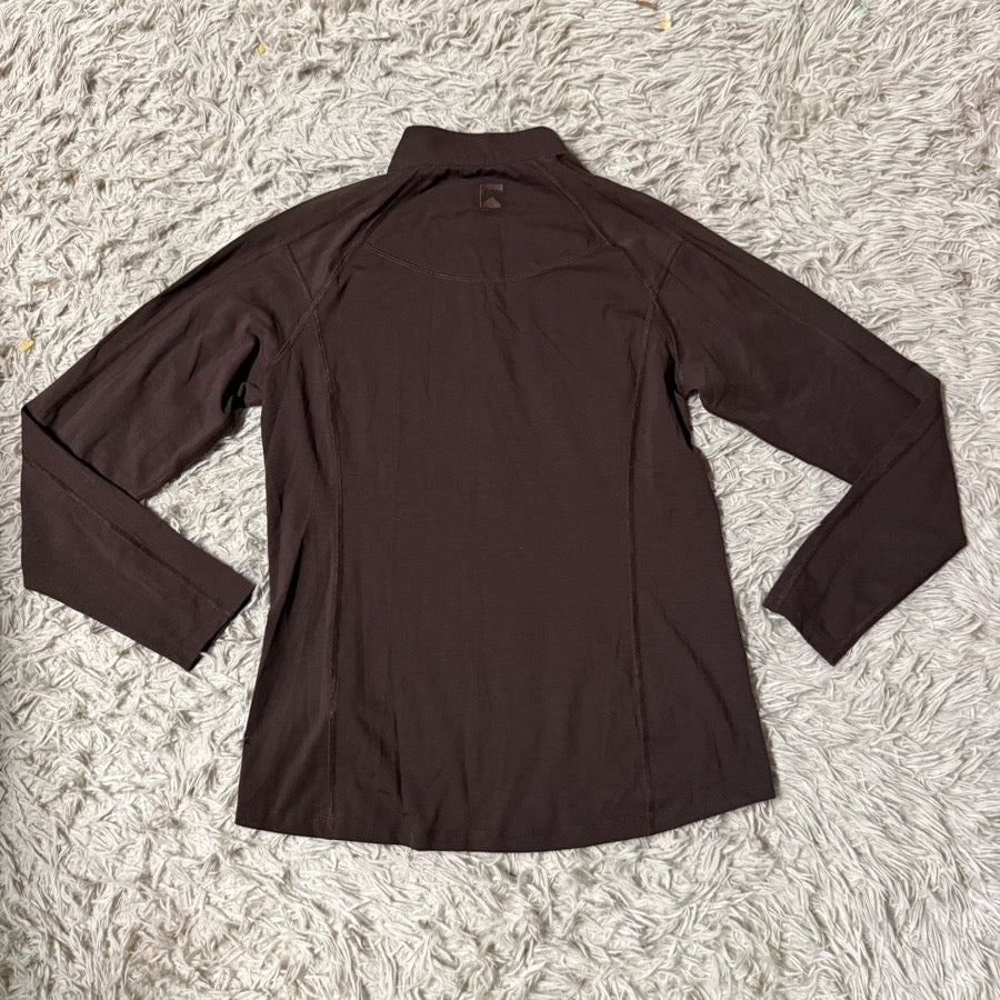GOODE RIDER Women’s Medium Brown Riding Sport Long Sleeve Horseback Riding Shirt (4)