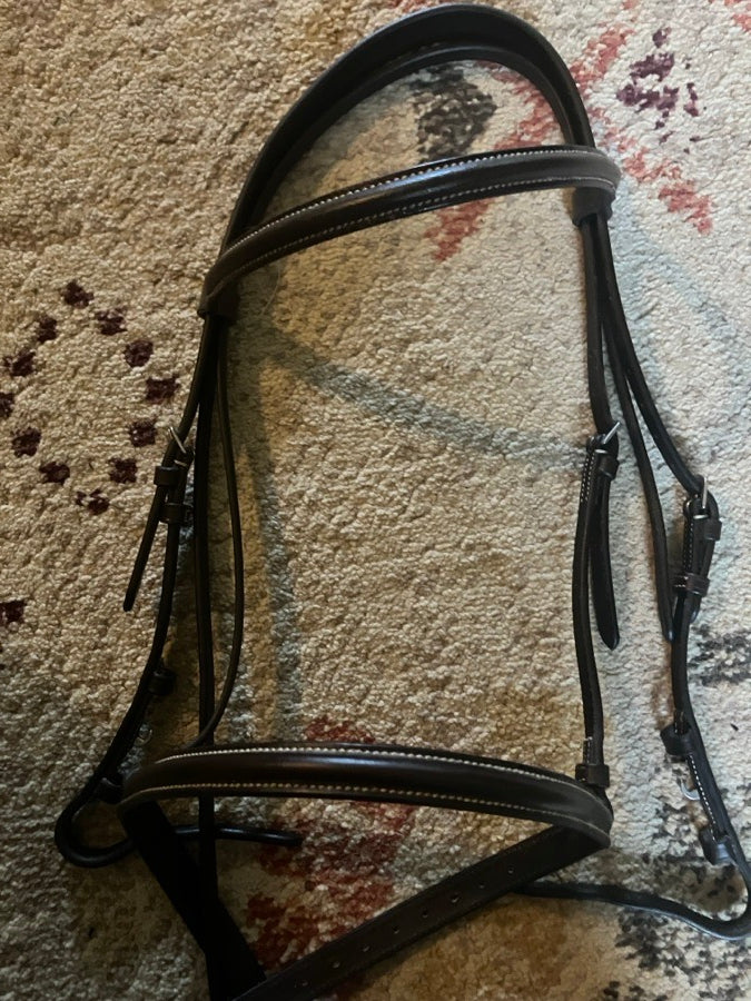 Other Plymouth bridle plus reins and bit,bridle size cob bit size 5 bridle+reins brown (7)