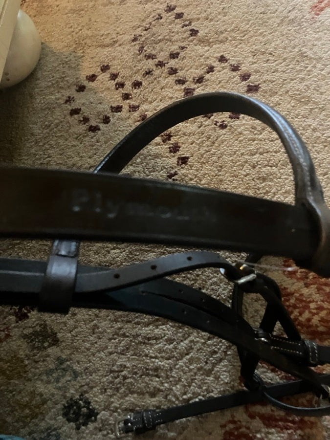 Other Plymouth bridle plus reins and bit,bridle size cob bit size 5 bridle+reins brown (6)