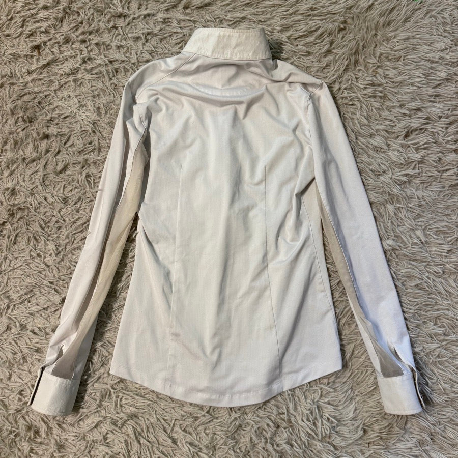 THE TAILORED SPORTSMAN Women’s Medium White Tailored Sportsman Long Sleeve Horseback Riding Show Shirt (4)