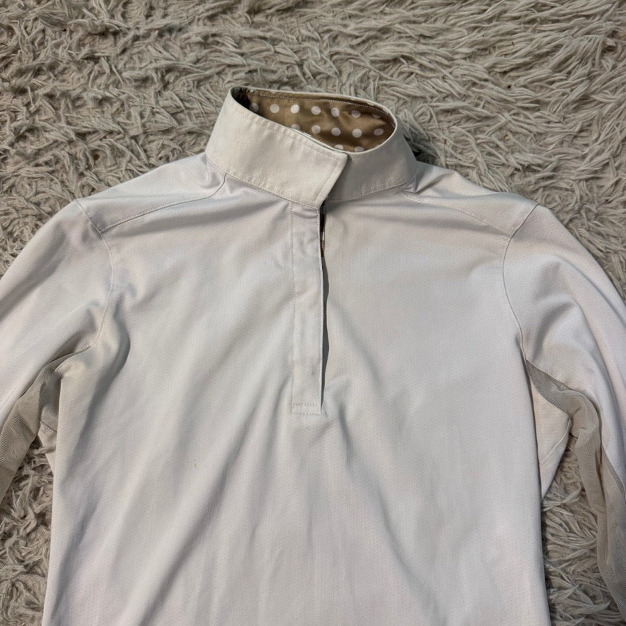 THE TAILORED SPORTSMAN Women’s Medium White Tailored Sportsman Long Sleeve Horseback Riding Show Shirt (2)