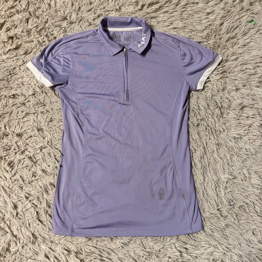 ARIAT Women’s XS Purple Ariat Short Sleeve Horseback Riding Sunshirt