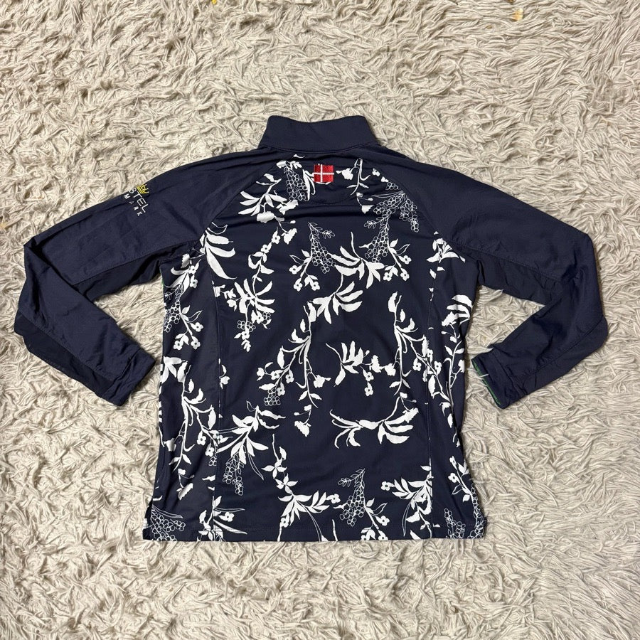 KASTEL DENMARK Girl’s Large Blue Floral Pattern Kastel Long Sleeve Horseback Riding Sunshirt (4)