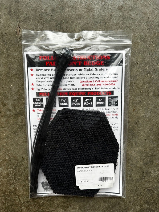 Black Grippy Stirrup Pads