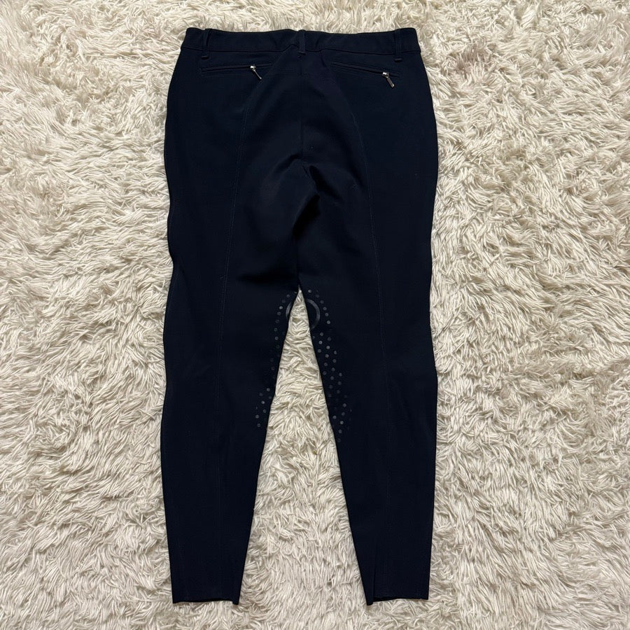 Women’s Size IT46 Navy Ego 7 Knee Patch Horseback Riding Breeches