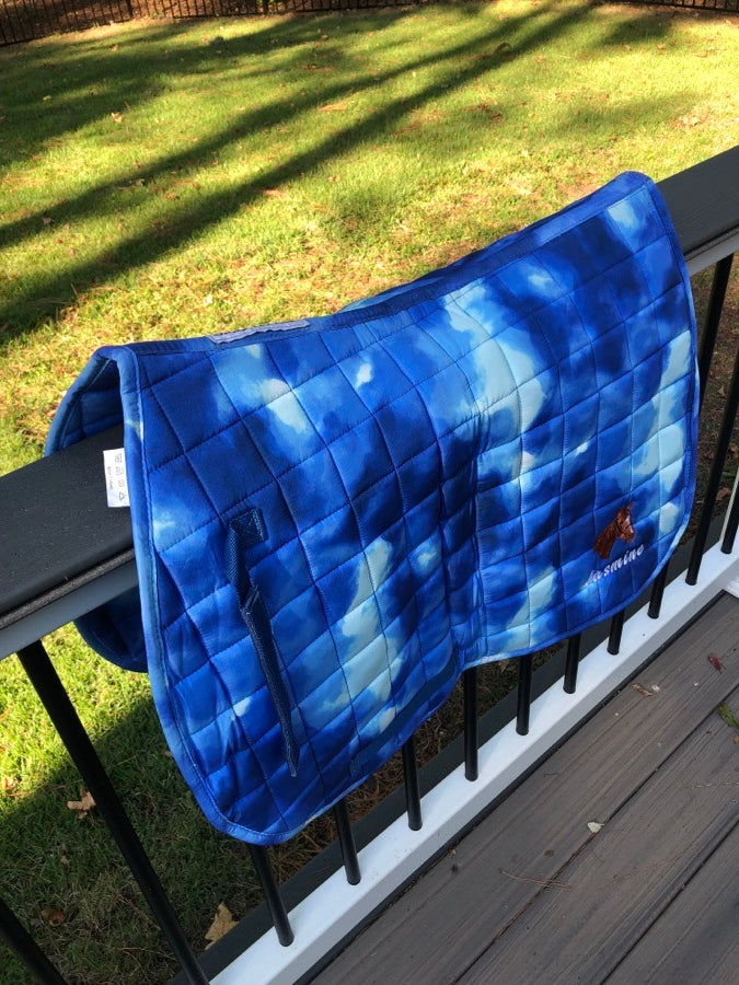 Tye Dye Blue Saddle Pad