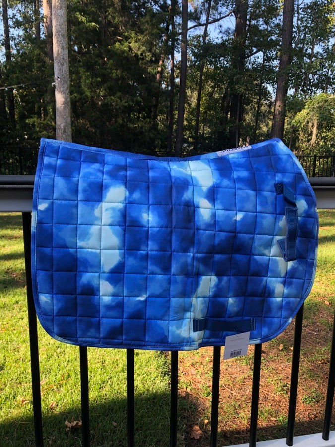 Tye Dye Blue Saddle Pad