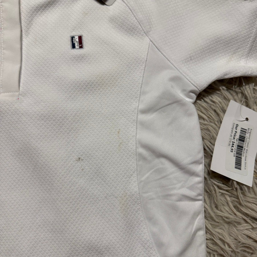 KINGSLAND New Child Size 146/152 White Kingsland Short Sleeve Horseback Riding Show Shirt (3)