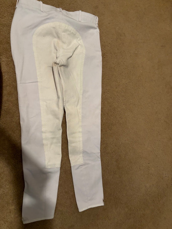 White full seat riding breeches