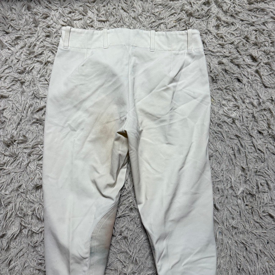 ARIAT Women’s Size 26R White Ariat Knee Patch Horseback Riding Breeches (6)