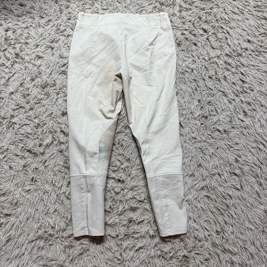 ARIAT Women’s Size 26R White Ariat Knee Patch Horseback Riding Breeches (5)