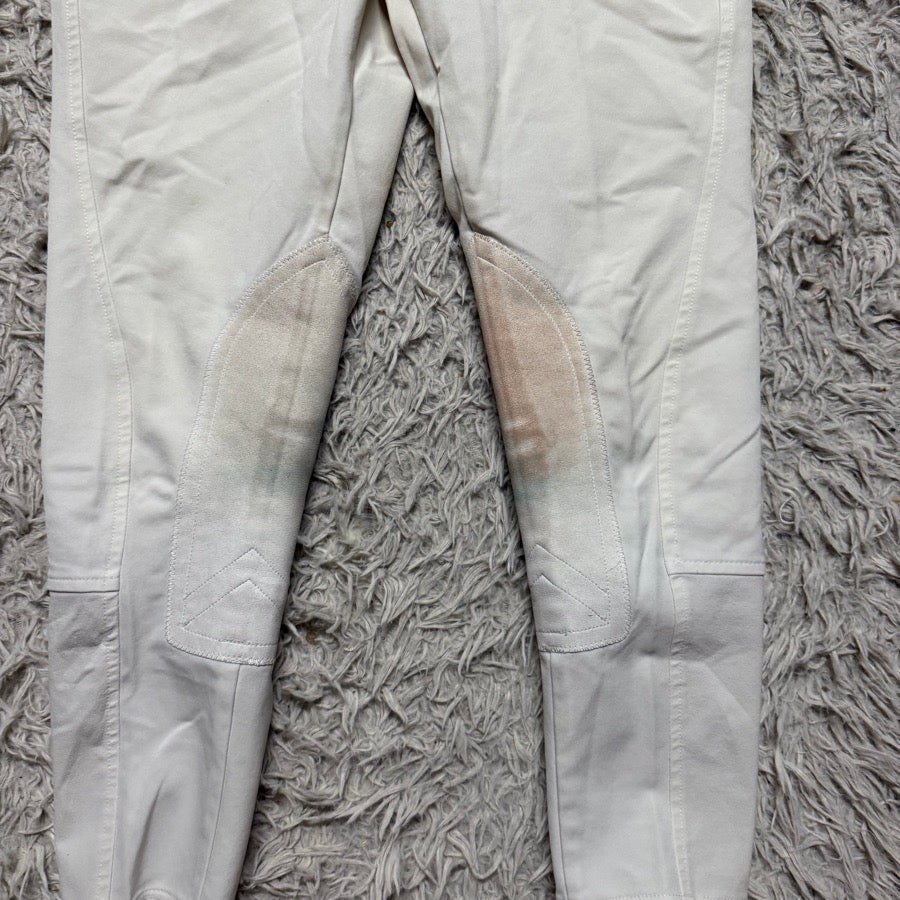 ARIAT Women’s Size 26R White Ariat Knee Patch Horseback Riding Breeches (4)