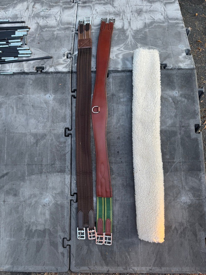 Other Leather girth, wool girth cover, and soft girth