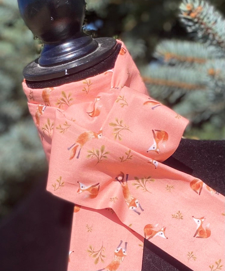 Equestrian Stock Tie Foxy Foxhunting Dressage 4 Fold