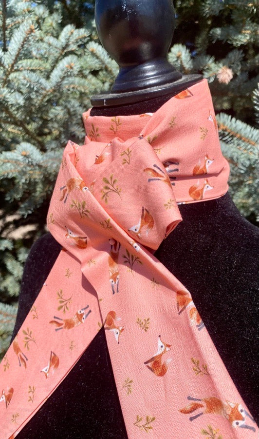 Equestrian Stock Tie Foxy Foxhunting Dressage 4 Fold