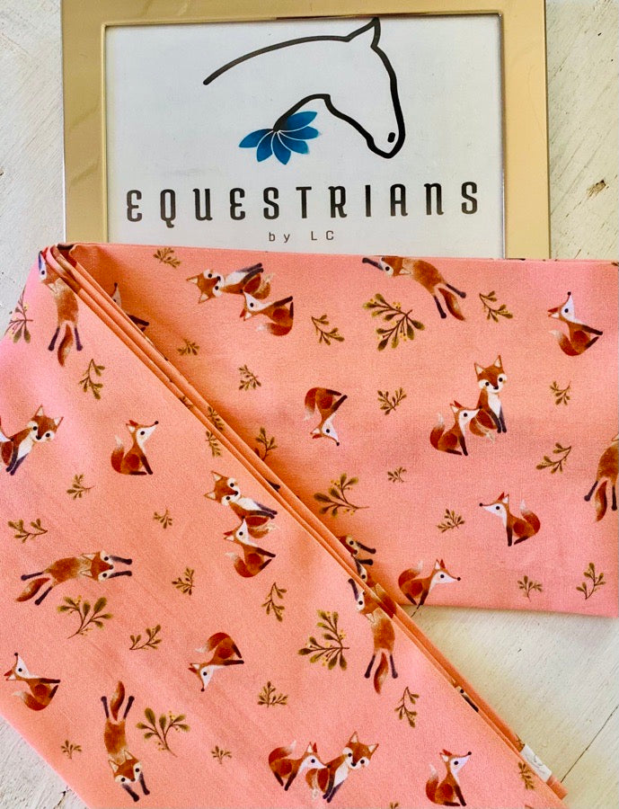 Equestrian Stock Tie Foxy Foxhunting Dressage 4 Fold