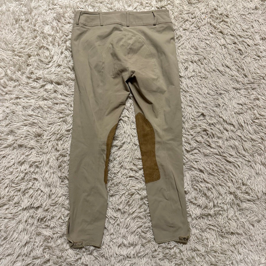 Women’s Size 28 Tan Tailored Sportsman Knee Patch Horseback Riding Breeches