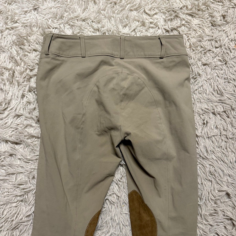 Women’s Size 28 Tan Tailored Sportsman Knee Patch Horseback Riding Breeches