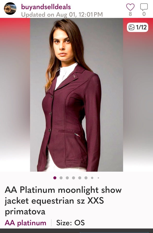AA PLATINUM MOTION LIGHT AA moonlight show  jacket sz xxs