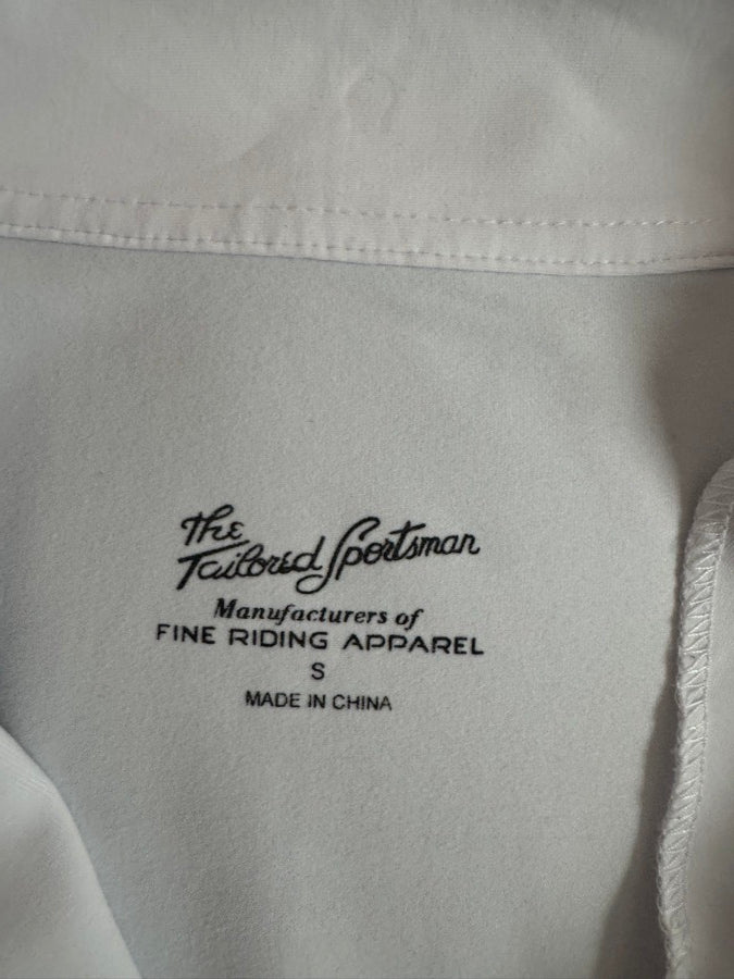 THE TAILORED SPORTSMAN Tailored Sportsman White Sunshirt Quarter zip riding shirt, size XS (3)