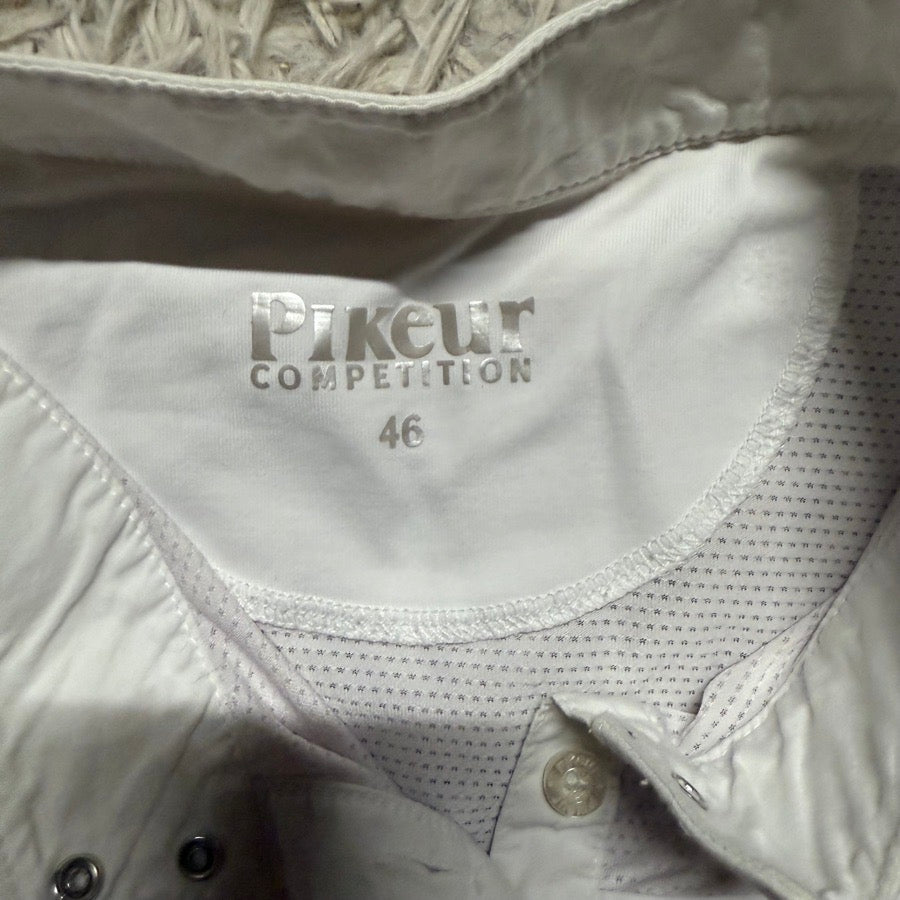 PIKEUR Women’s Size 46 White Pikeur Short Sleeve Horseback Riding Show Shirt (2)