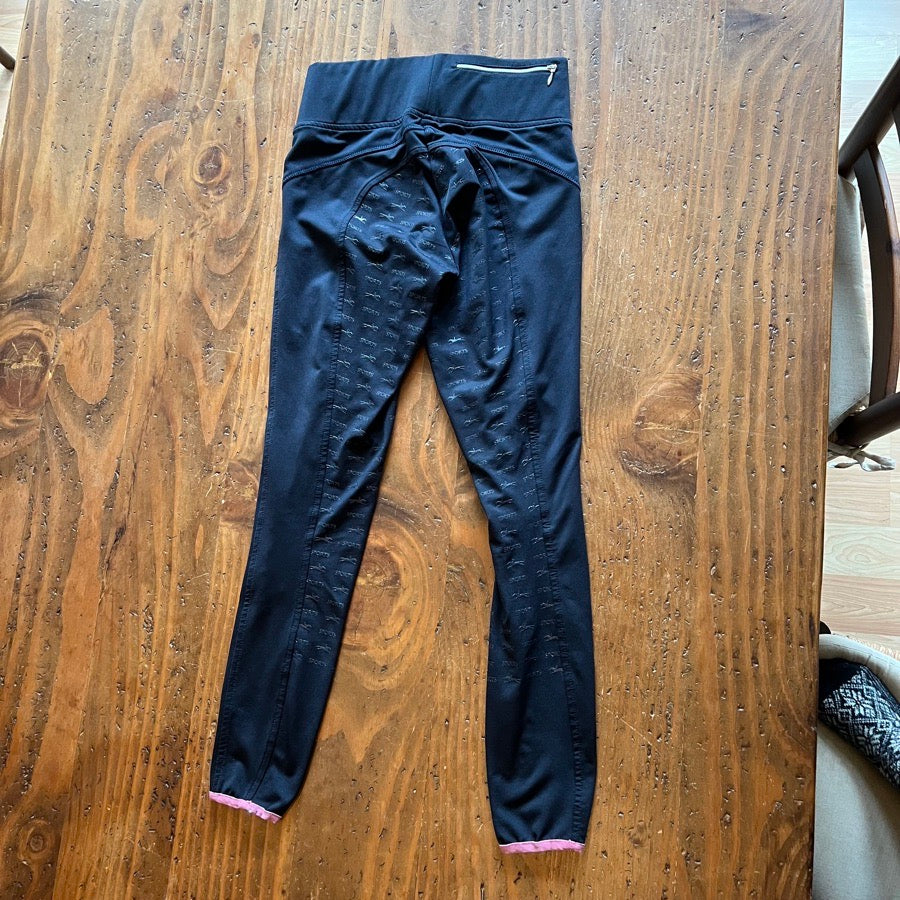 Schockemohle Sports Navy Riding Tights Breeches Women’s 22R IT38R Full Seat Grip