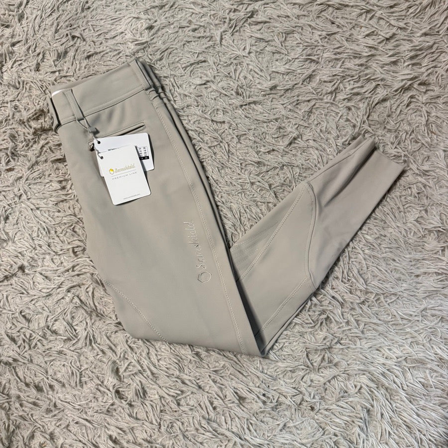New Women’s Size 24R Tan Samshield Clotilde Knee Patch Horseback Riding Breeches