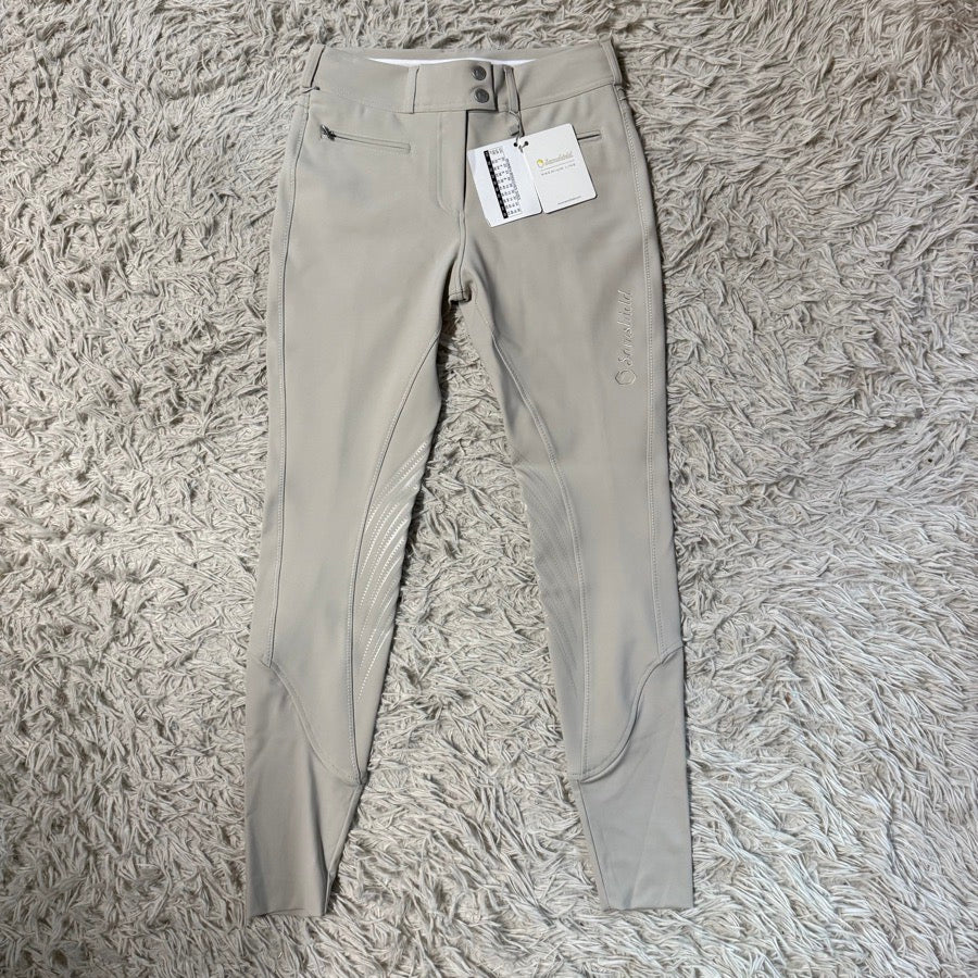 New Women’s Size 24R Tan Samshield Clotilde Knee Patch Horseback Riding Breeches