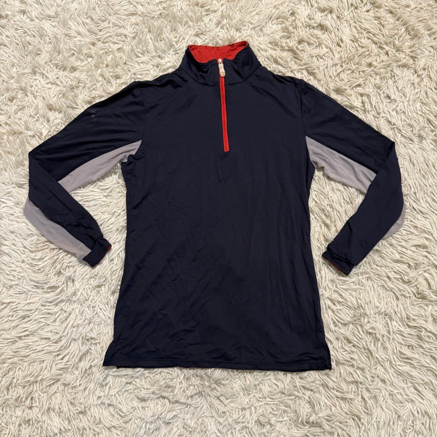 KASTEL DENMARK Girl’s Large Navy Kastel Long Sleeve Horseback Riding Sunshirt. Good Condition.