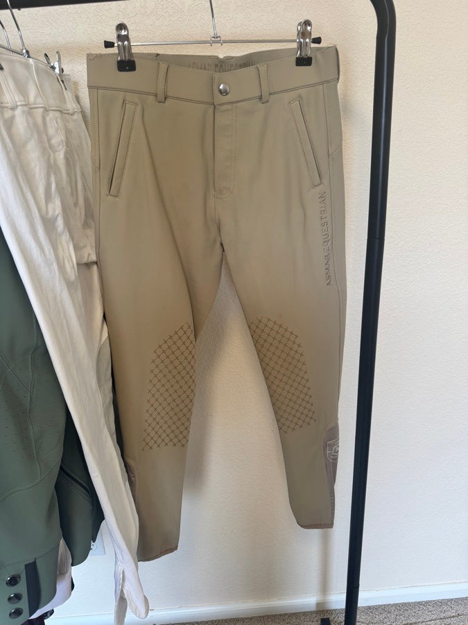 Size 28: Tan Asmar Equestrian Knee Patch Breech