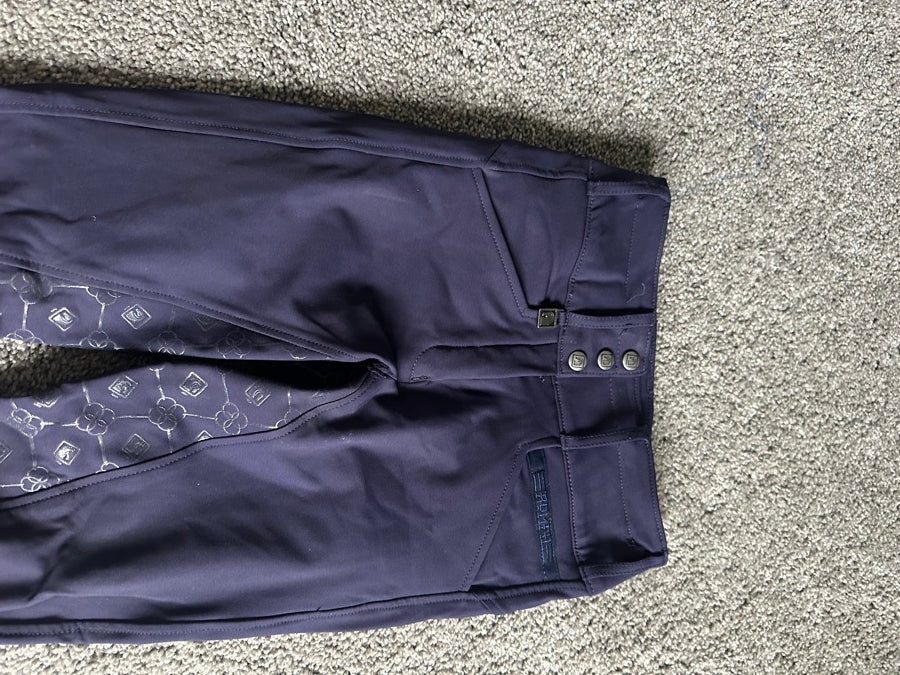 24R purple romfh Isabella silicone full seat breeches