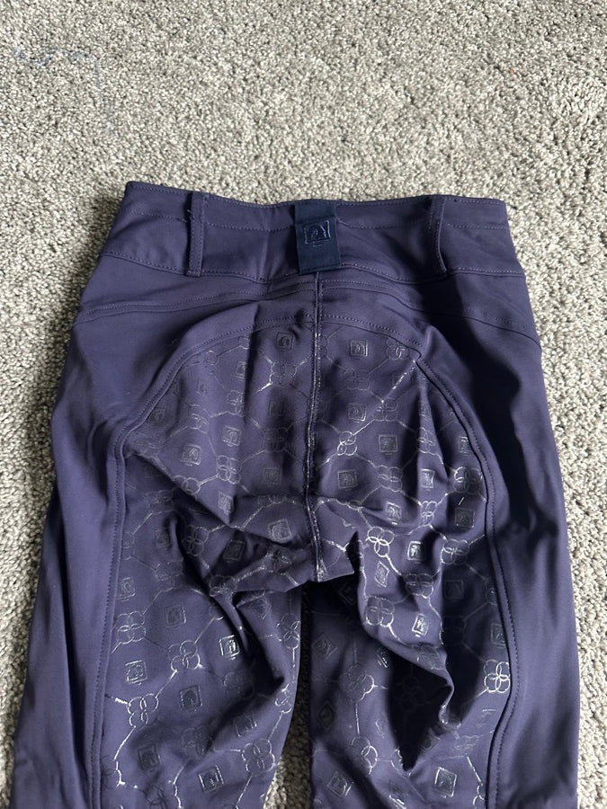 24R purple romfh Isabella silicone full seat breeches