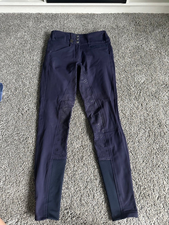 24R purple romfh Isabella silicone full seat breeches