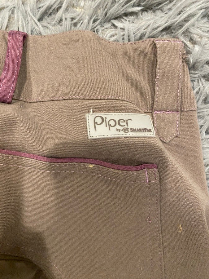 light brown with purple lining Piper breeches