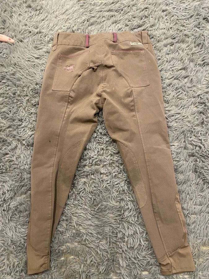 light brown with purple lining Piper breeches