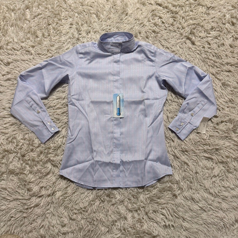 New Girl’s Size 14 Blue Tailored Sportsman Long Sleeve Horse Riding Show Shirt