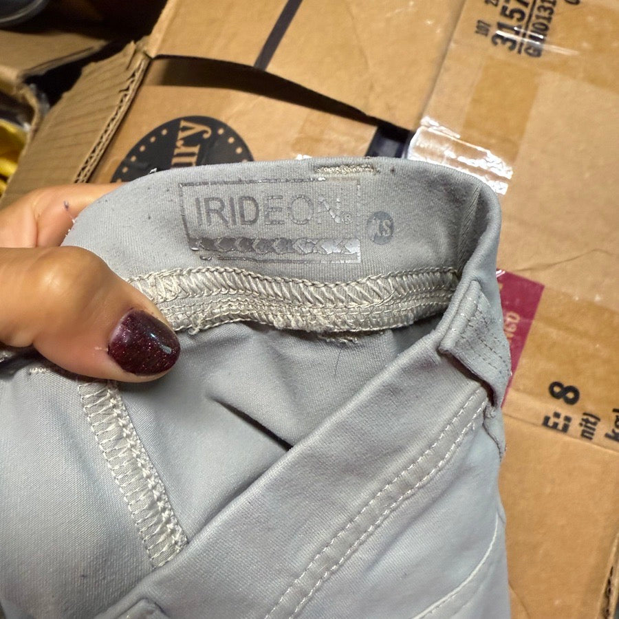 Girl’s XS Grey Irideon Knee Patch Horseback Riding Jodphur Breeches