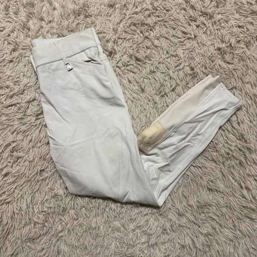 Women’s Size 28 White Romfh Knee Patch Horseback Riding Breeches