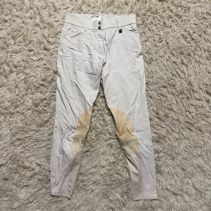 Women’s Size 28 White Romfh Knee Patch Horseback Riding Breeches
