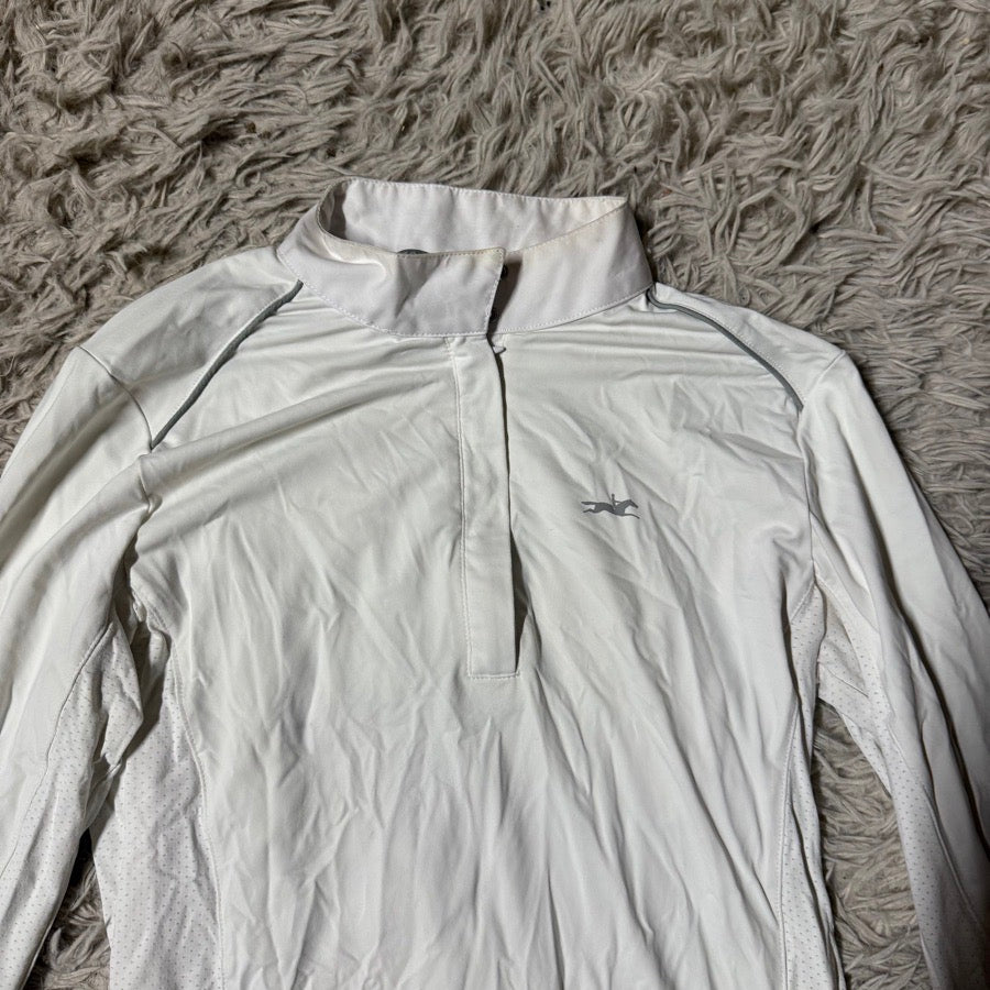 SCHOCKEMOHLE Women’s Small White Schockemohle Long Sleeve Horseback Riding Show Shirt (2)