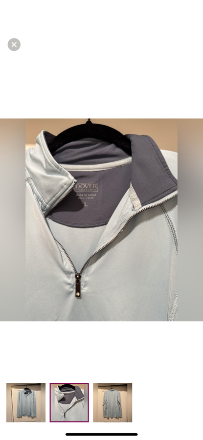 DOVER SADDLERY Dover Saddlery light blue quarter zip pullover polo (2)
