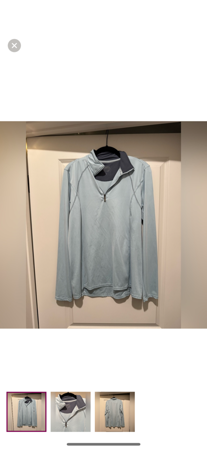 DOVER SADDLERY Dover Saddlery light blue quarter zip pullover polo