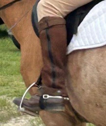 Brown half chaps