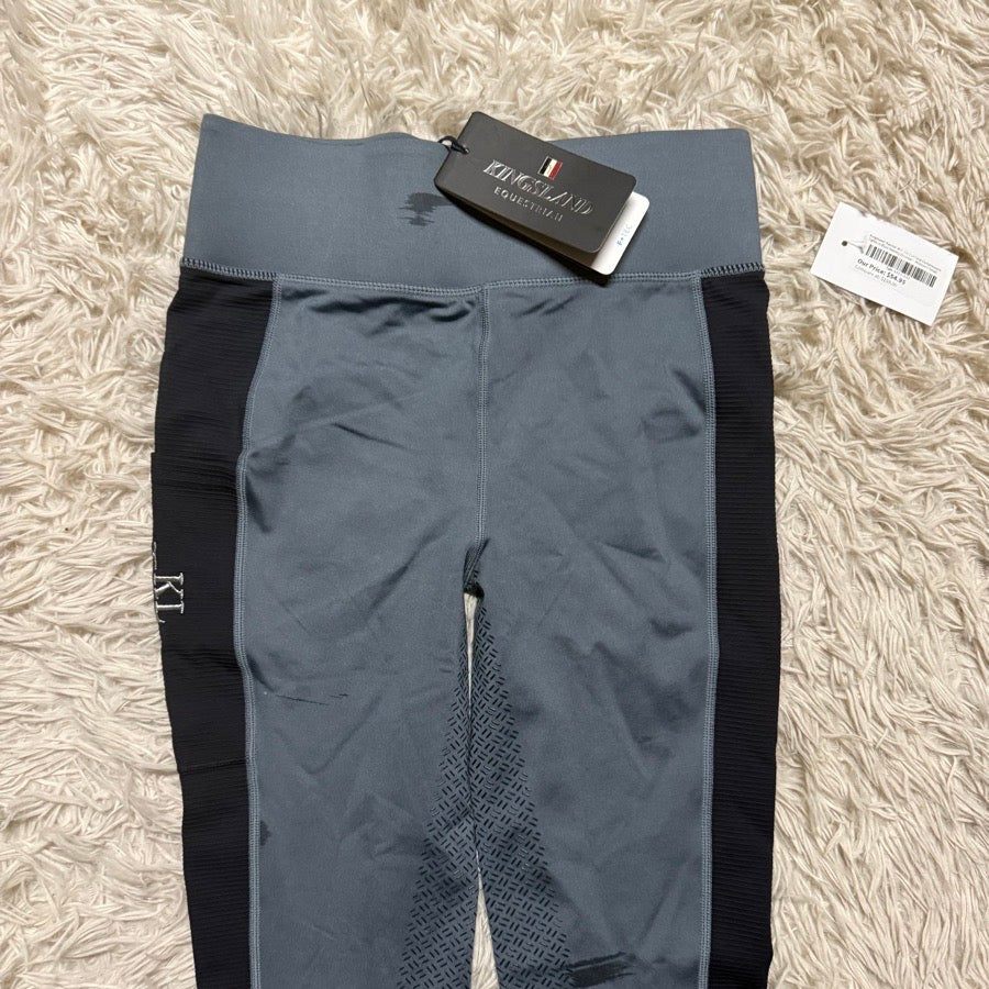 New Women’s Small Blue Kingsland Full Seat Horseback Riding Tights Breeches