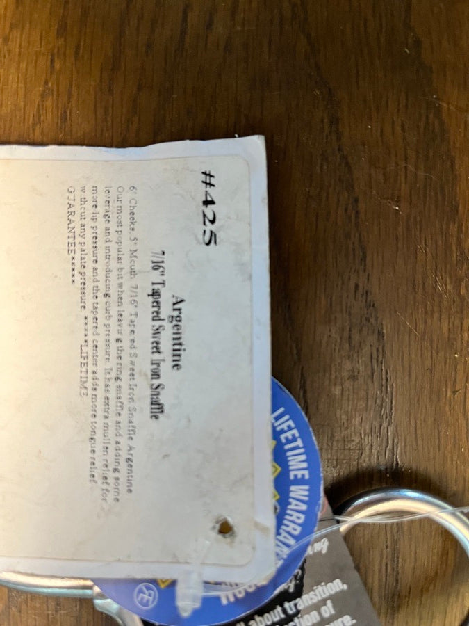 Reinsman Sweet iron snaffle Argentine bit