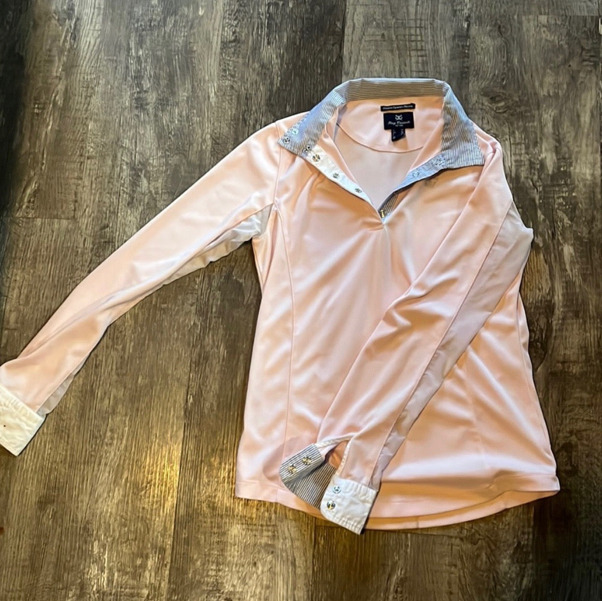 Pink Show Shirt with a Collar