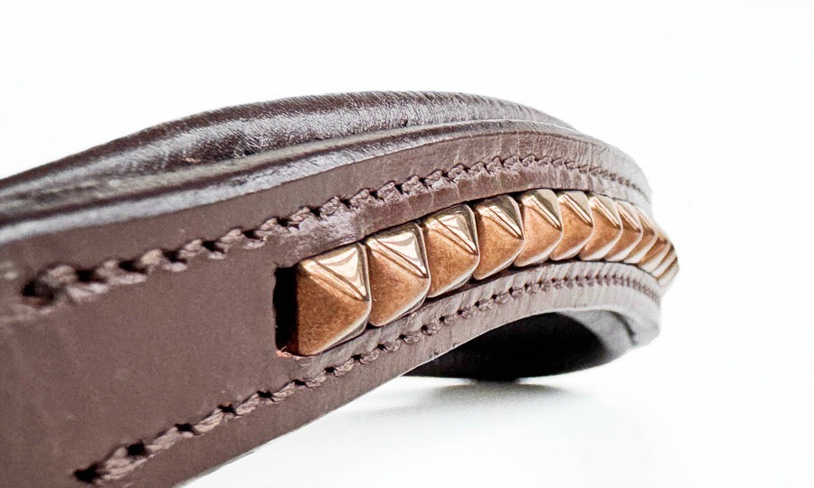 OTHER Spiked Copper Beaded Browband (5)