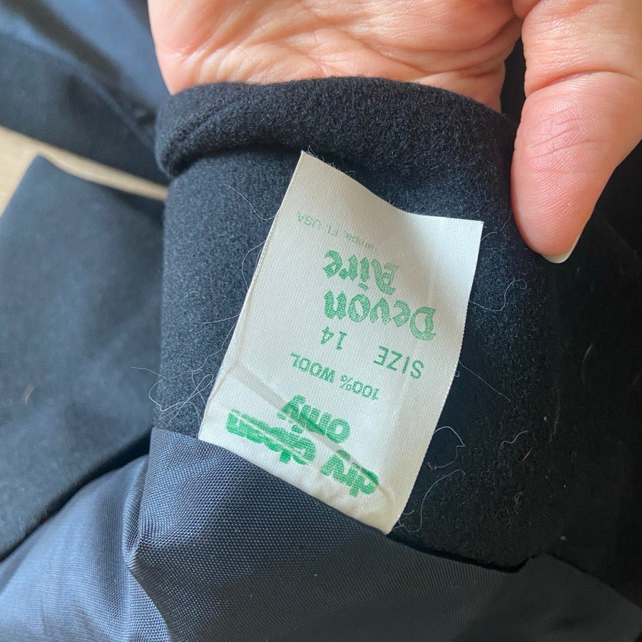 DEVON-AIRE Black Wool Hunt Coat (2)