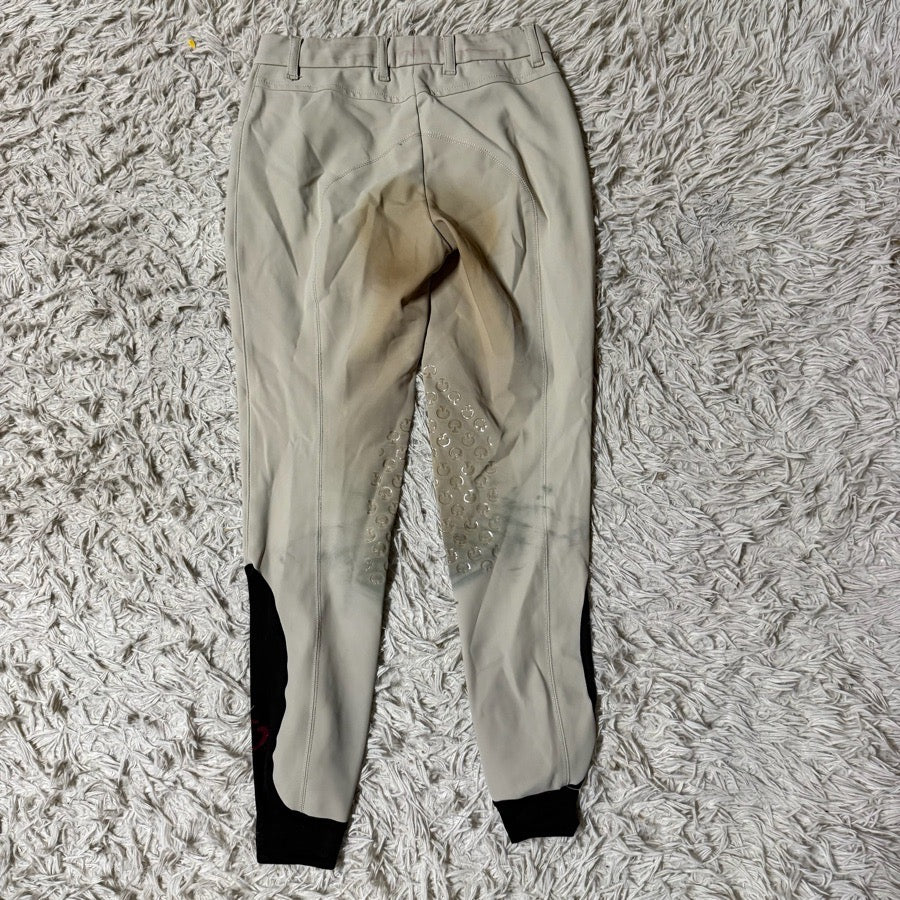 Women’s Size IT38 Tan Cavalleria Toscana Knee Patch Horseback Riding Breechesy